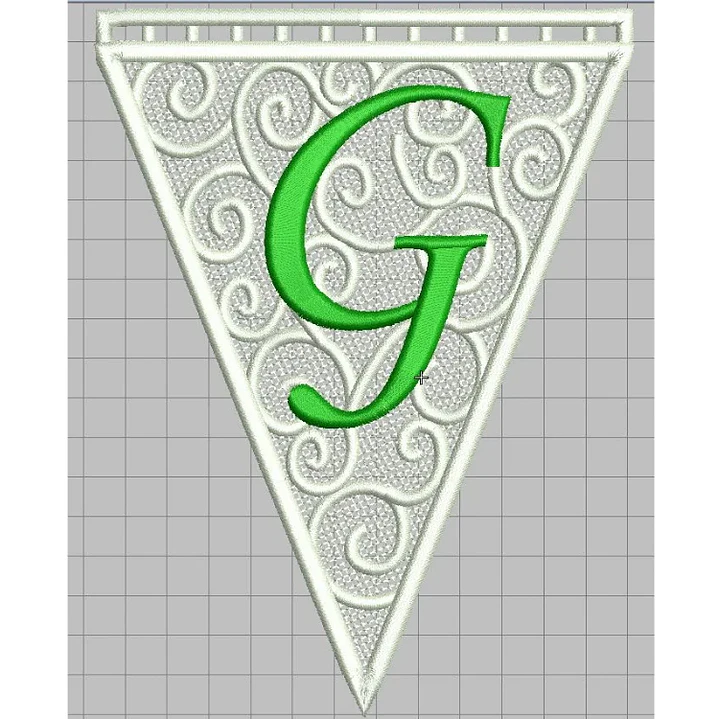 Matriz encaje libre banderin letra g 1