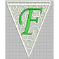 Matriz encaje libre banderin letra f - Miniatura 1
