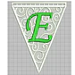 Matriz encaje libre banderin letra e - Miniatura 1