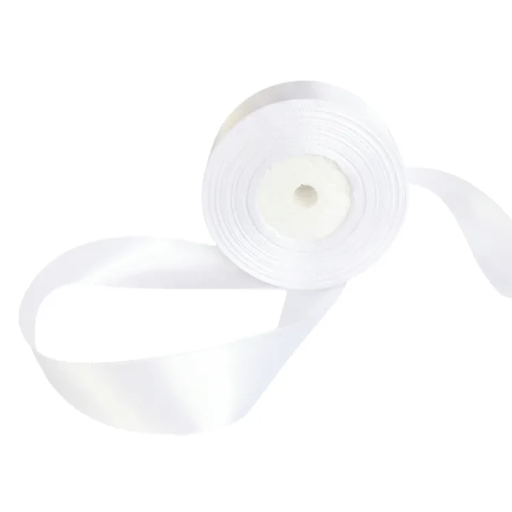 Cinta de raso 20 mm x 46 mts.  blanca 3