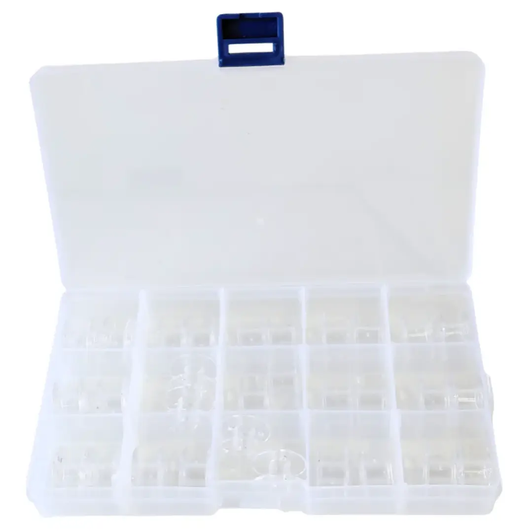 Caja plastica con 30 carretes 1