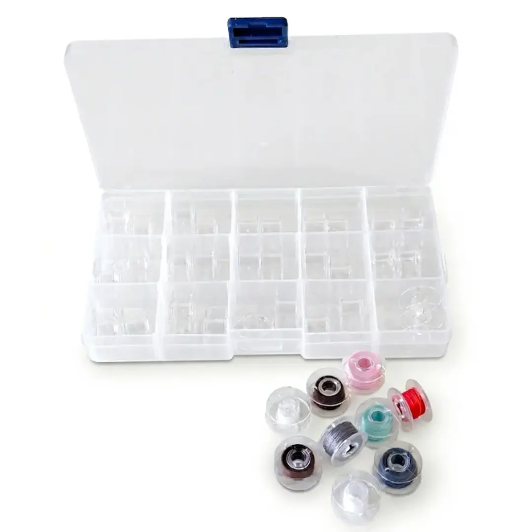 Caja plastica con 30 carretes 2