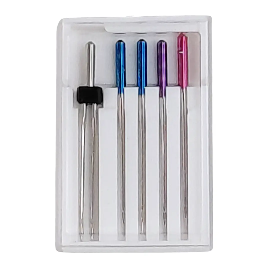 Aguja surtida color doble/azul/roja/purpura 1