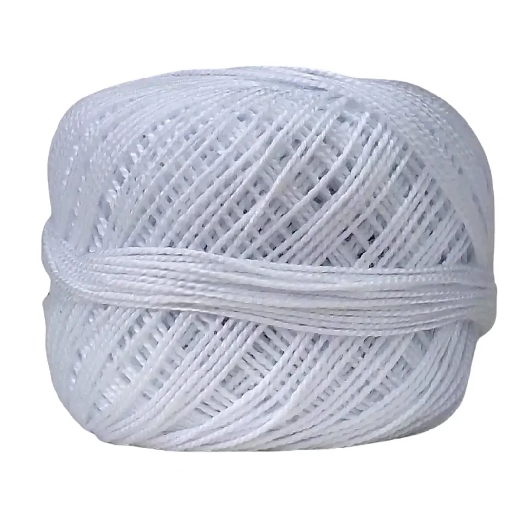 Hilo perlé 100% algodón blanco 80 mts. 2