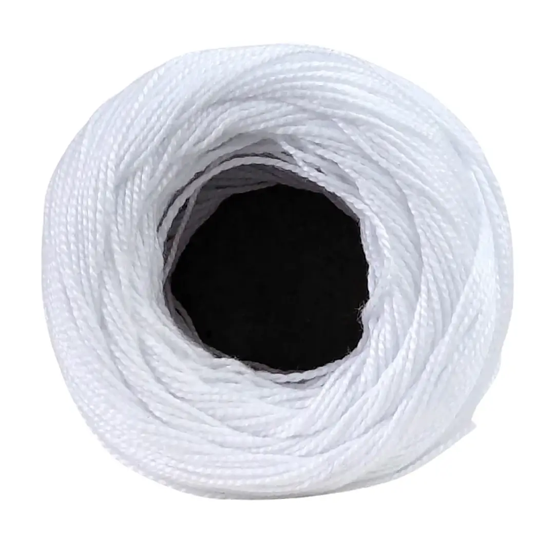 Hilo perlé 100% algodón blanco 80 mts. 3