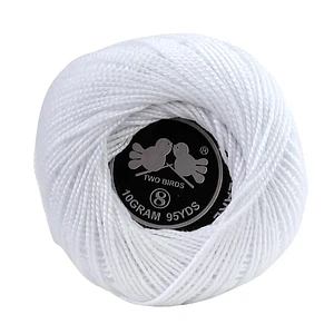 Hilo perlé 100% algodón blanco 80 mts.