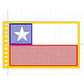 Matriz encaje libre bandera chilena - Miniatura 1