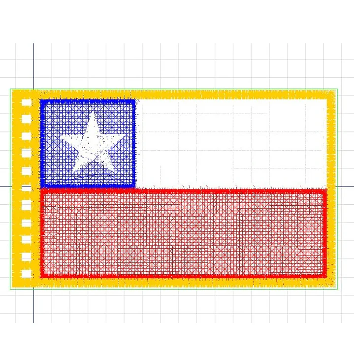 Matriz encaje libre bandera chilena pequena 1