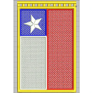 Matriz encaje libre bandera chilena