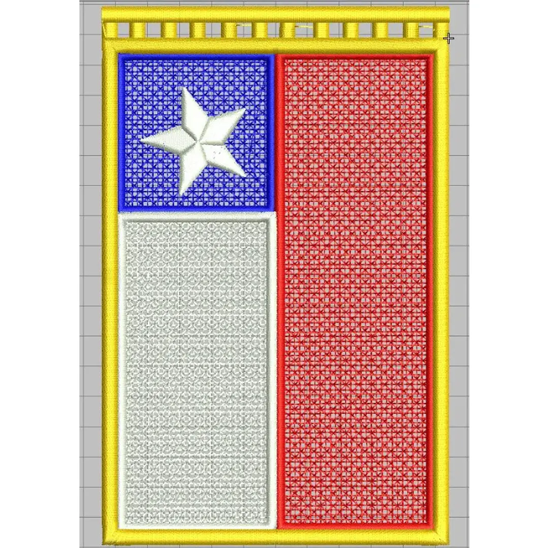 Matriz encaje libre bandera chilena pequeña 1