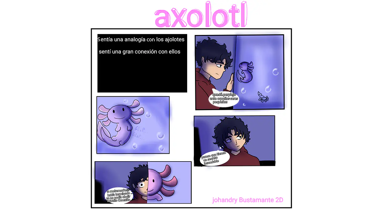 Axolotl, un cómic para un cuento de Julio Cortázar. 1