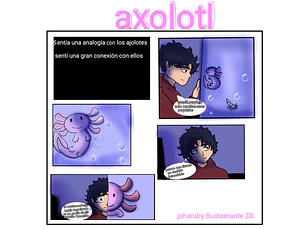 Axolotl, un cómic para un cuento de Julio Cortázar.