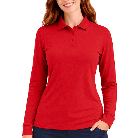 Polera Pique Manga Larga / Fundamental Work 230 - Dama 1