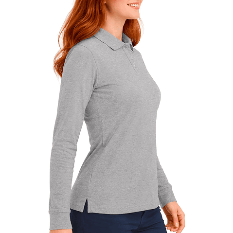 Polera Pique Manga Larga / Fundamental Work 230 - Dama 14