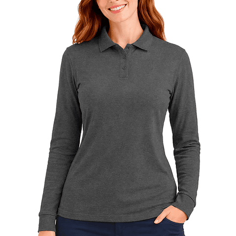 Polera Pique Manga Larga / Fundamental Work 230 - Dama 16