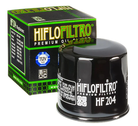 Filtro de óleo HiFlo-Filtro HF204 para Honda, Kawasaki, Yamaha e Triumph.
