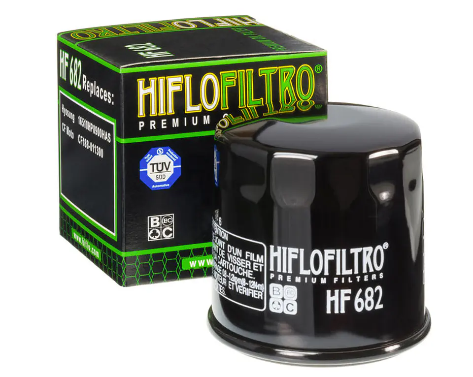 Filtro de óleo HiFlo-Filtro HF682 para Benelli TRK 702, Moto Morini X-Cape, CF Moto 450/500/650, Trofeo 350AC E5, Voge Brivido / Valico 500, Trofeo / Valico 525, Trofeo 350 1