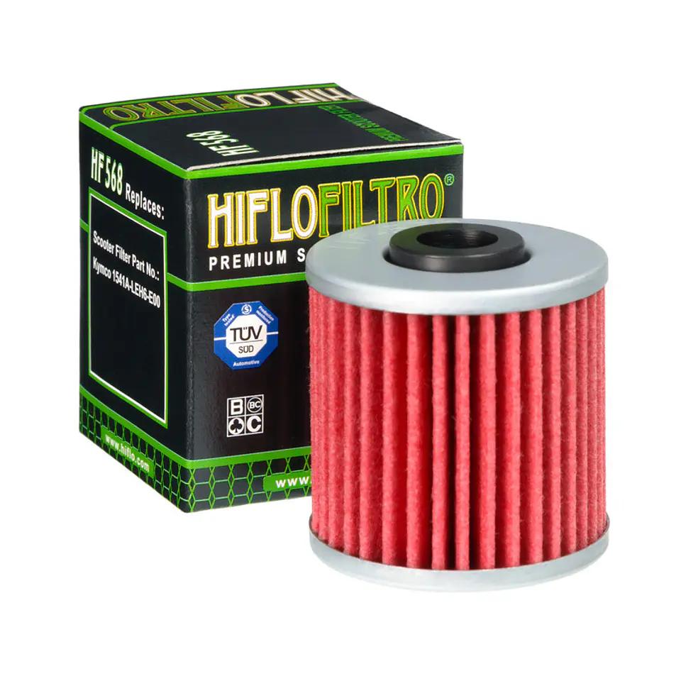 Filtro de óleo HiFlo-Filtro HF568 para Kymco Xciting 400, substitui o original 00115103. 1