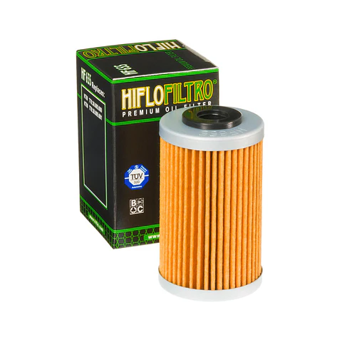 Filtro de óleo HiFlo-Filtro HF655 para Husaberg FE 250 13, 390 10-12, 450 09-, 501 13-, 570 09-12, KTM XC-F/XCF-W/SX-F 250 06-, 450/500 EXC 12-, 450 SMR 14, 690 Rally 07-08, 690 SMR 07