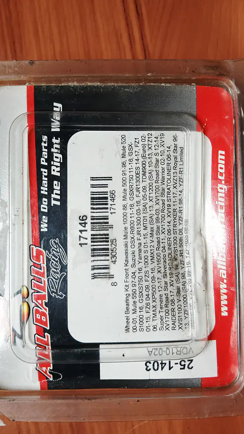 Rolamento Kit de Roda Dianteira da marca All Balls Racing (Código do produto: 25-1403)
