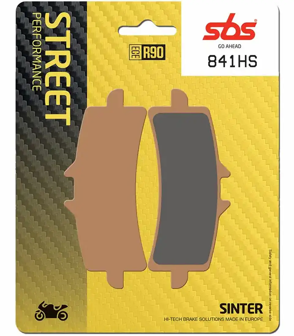 Calços de freio SBS Sinterizadas Street Excel 841HS (o preço é mostrado para um lado) FA447 3