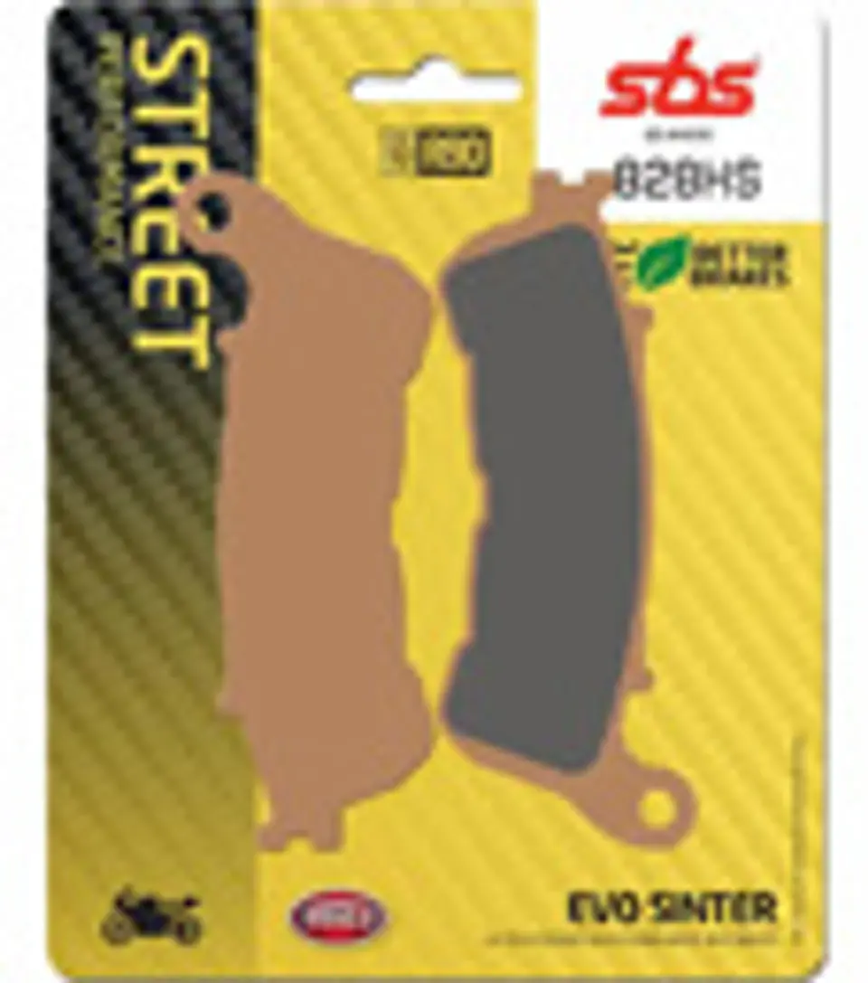 Calços de freio SBS Sinterizadas Street Excel 828HS para Honda com ABS (1 par para 1 disco) SÓ ESTA DISPONIVEL UM LADO 1