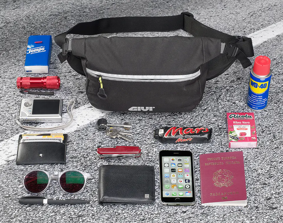 Bolsa de cintura Givi Easy-T EA125B resistente à água, dimensões 140x80x240 3