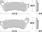 Calços de freio Brembo 07063XS sinterizadas (1 par para 1 disco) Para pinça de freio dianteira Forza/Jazz 05-17, SH 125/150 09-16 (SEM ABS), SH 300 07-14, SW-T 400/600, Suzuki Burgman 125/200, UX 1 - Thumbnail 2