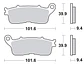 Calços de freio traseiras SBS Sintered Street Excel 892LS, Crosstourer, VFR 1200 F DCT (1 par para 1 disco) Não é adequado para VFR 1200 F sem DCT. - Thumbnail 2