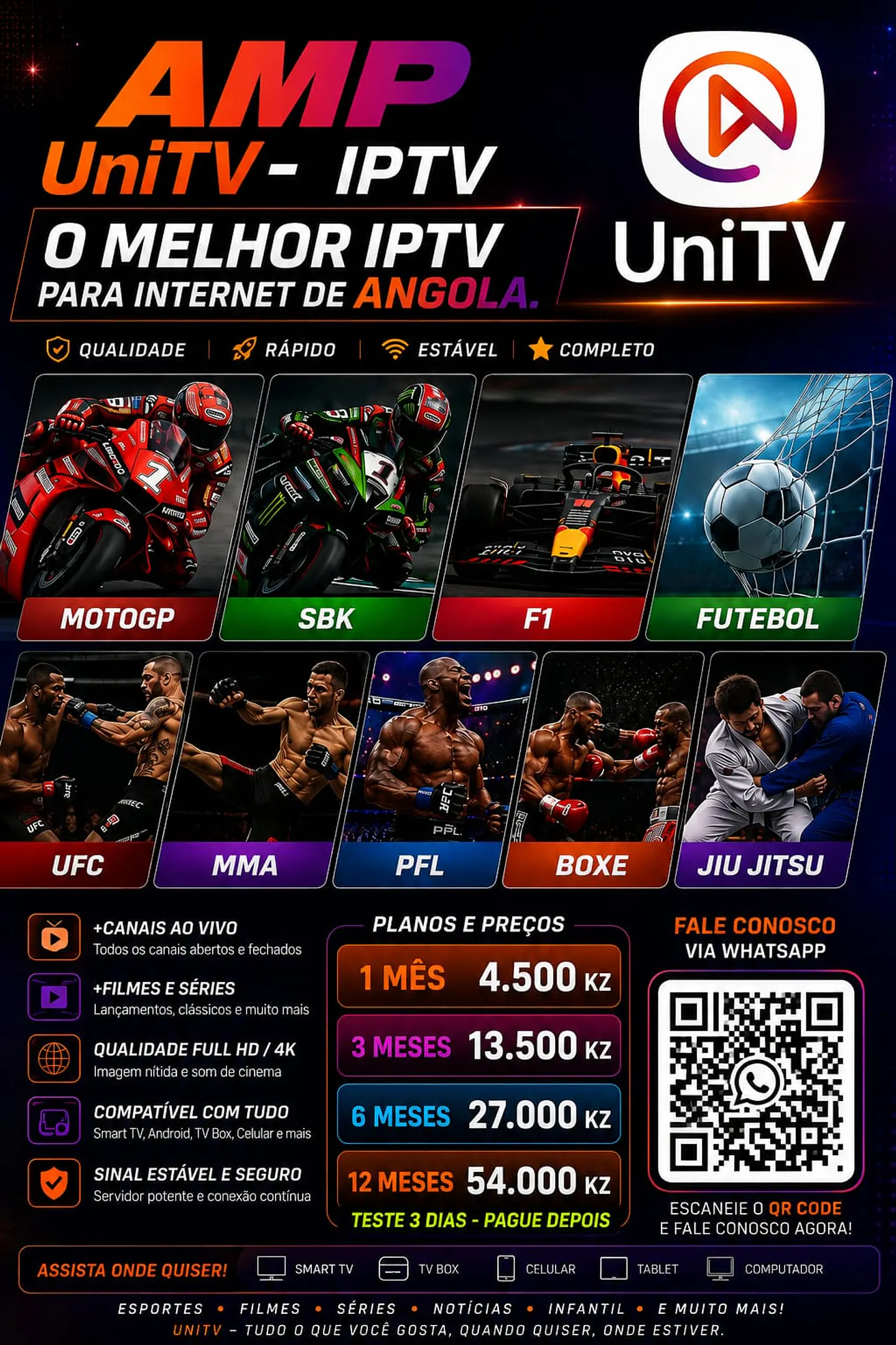 UniTV, o melhor IPTV para internet de Angola (SEM OS CANAIS DE ANGOLA) 3