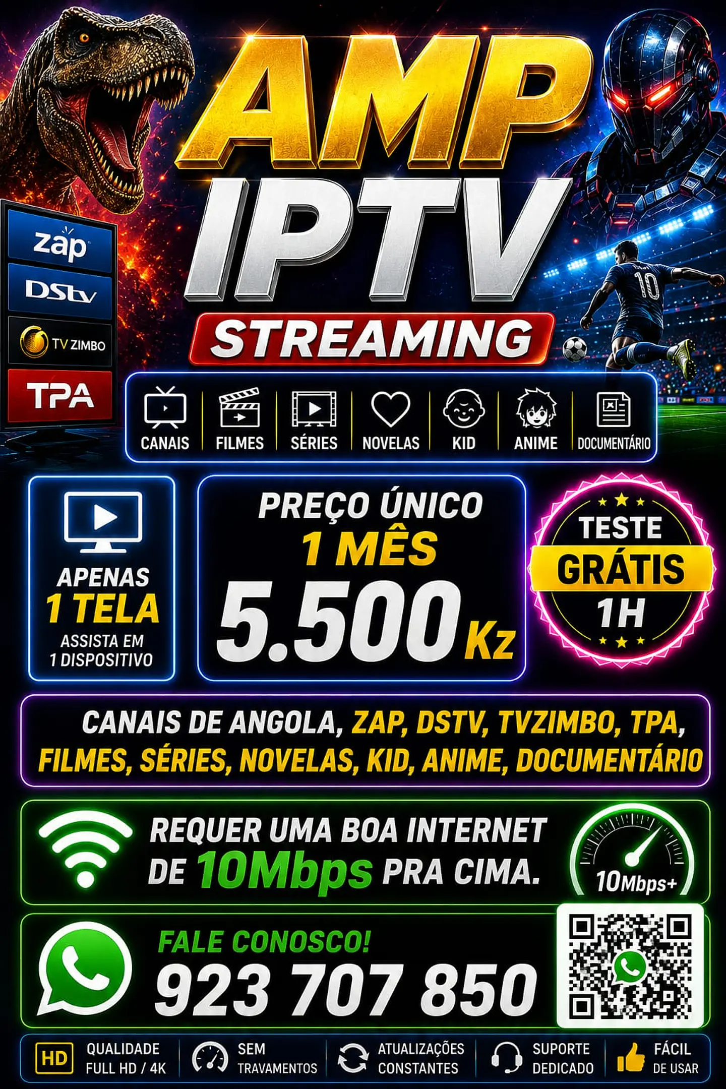 AMP - IPTV Streaming + Canais de Angola 1
