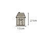 Botones Casita MDF 2.1 cm – Docena - Miniatura 2