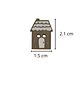 Botones Casita Decorativa MDF 2.1 cm – Docena - Miniatura 2