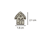 Botones Casita Corazón MDF 2.1 cm – Docena - Miniatura 2