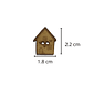 Botones Casita Tallada MDF 2.2 cm – Docena - Miniatura 2