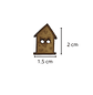 Botones Casita Corazón MDF 2 cm – Docena - Miniatura 1