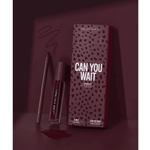 Set Labios Vino "Can You Wait"  Beauty Creations