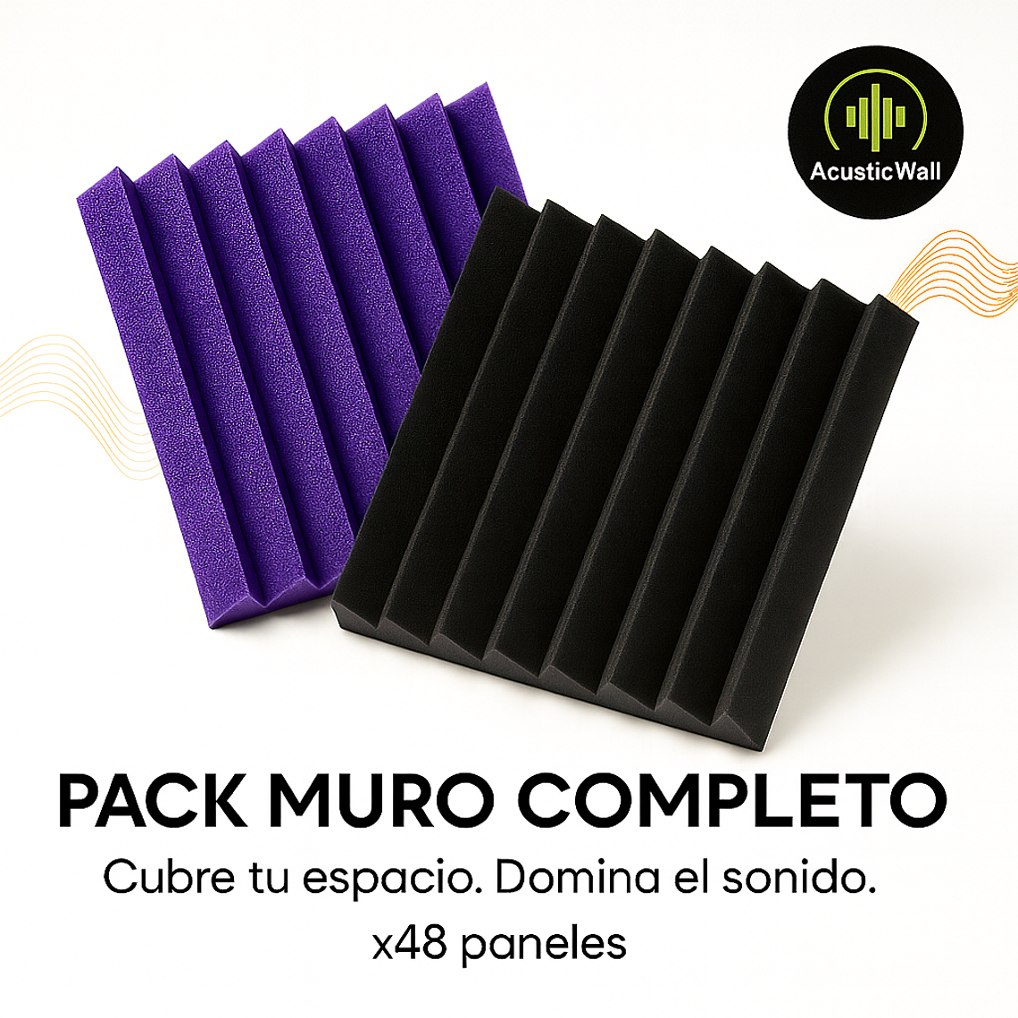 Pack Muro Completo (x48) – Espumas Acústicas AcusticWall 1