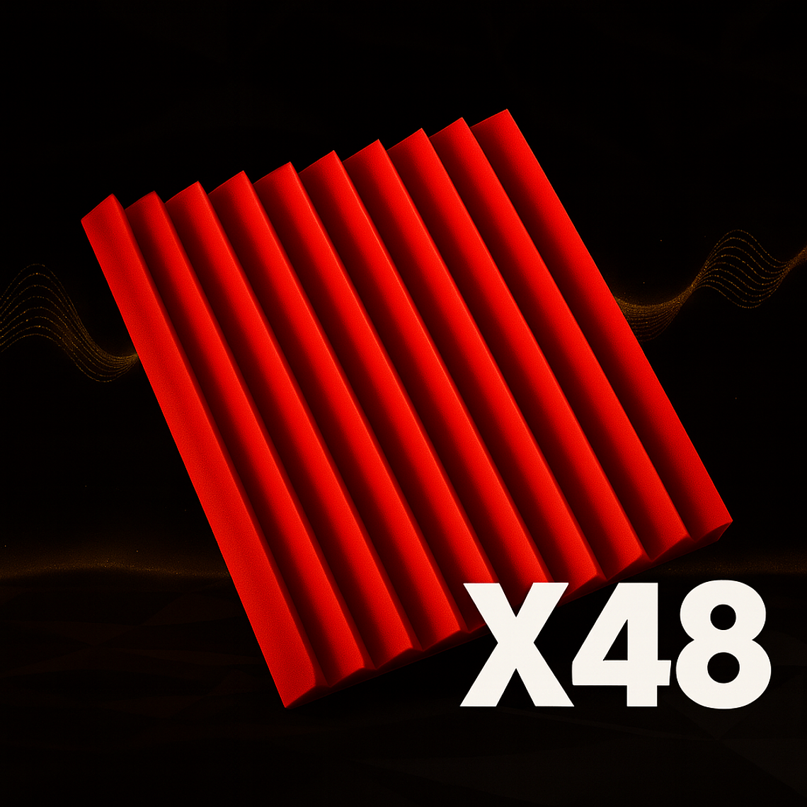 Pack Muro Completo (x48) – Espumas Acústicas AcusticWall 3