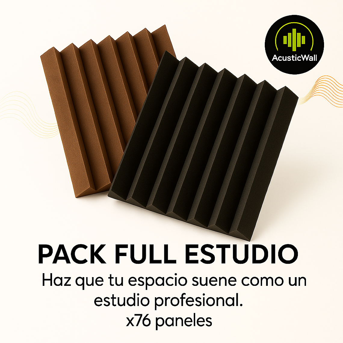 Pack Full Estudio (x76) – Espumas Acústicas AcusticWall 1