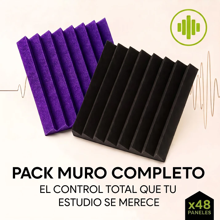 Pack Muro Completo x48: La Solución Integral para el Tratamiento Acústico Total 1