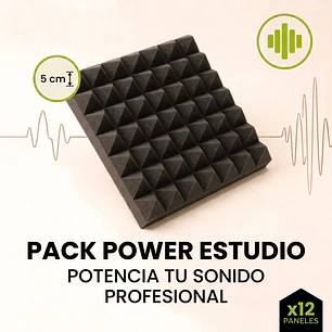Pack Power Piramidal x12:  Control Absoluto del Sonido y 5 cm de Espesor