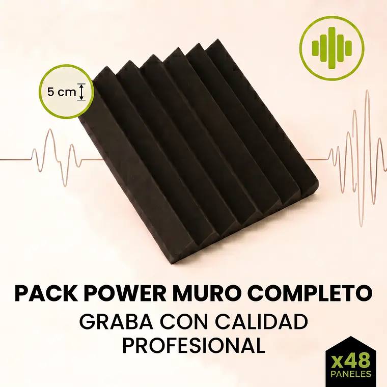 Pack Power Muro Completo x48: Graba con Calidad Profesional y 5 cm de Espesor 1