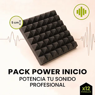 Pack Power Piramidal x12:  Control Absoluto del Sonido y 5 cm de Espesor