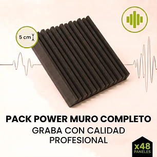 Pack Power Muro Completo x48: Máxima Absorción para Espacios Completos y 5 cm de Espesor