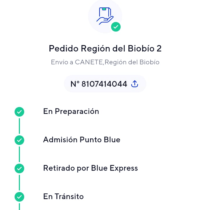 Envío AcusticWall a Cañete, Región del Biobío, pedido en preparación con seguimiento Blue Express