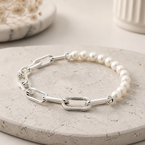 Pulsera Perlas & Eslabones