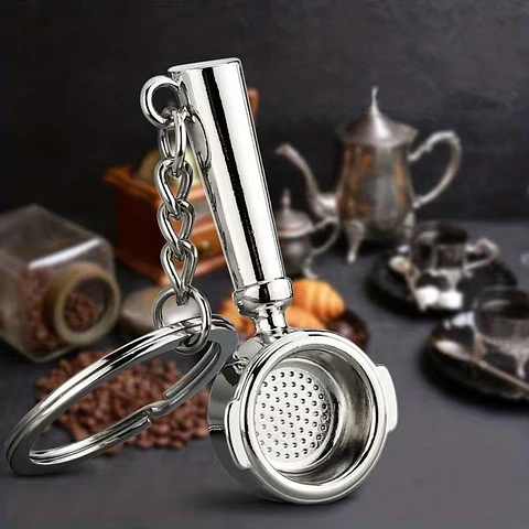 Llaveros Temáticos Mini:  Cafetera Moka - Portafiltro