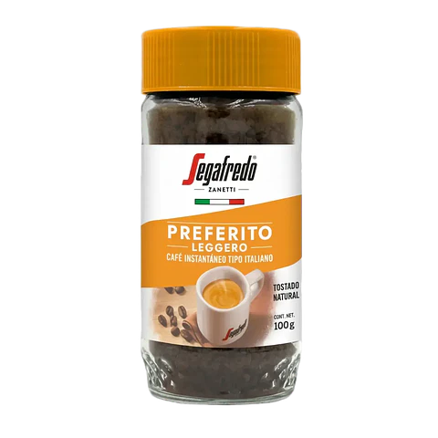 Café Instantáneo Preferito Leggero Segafredo 100gr