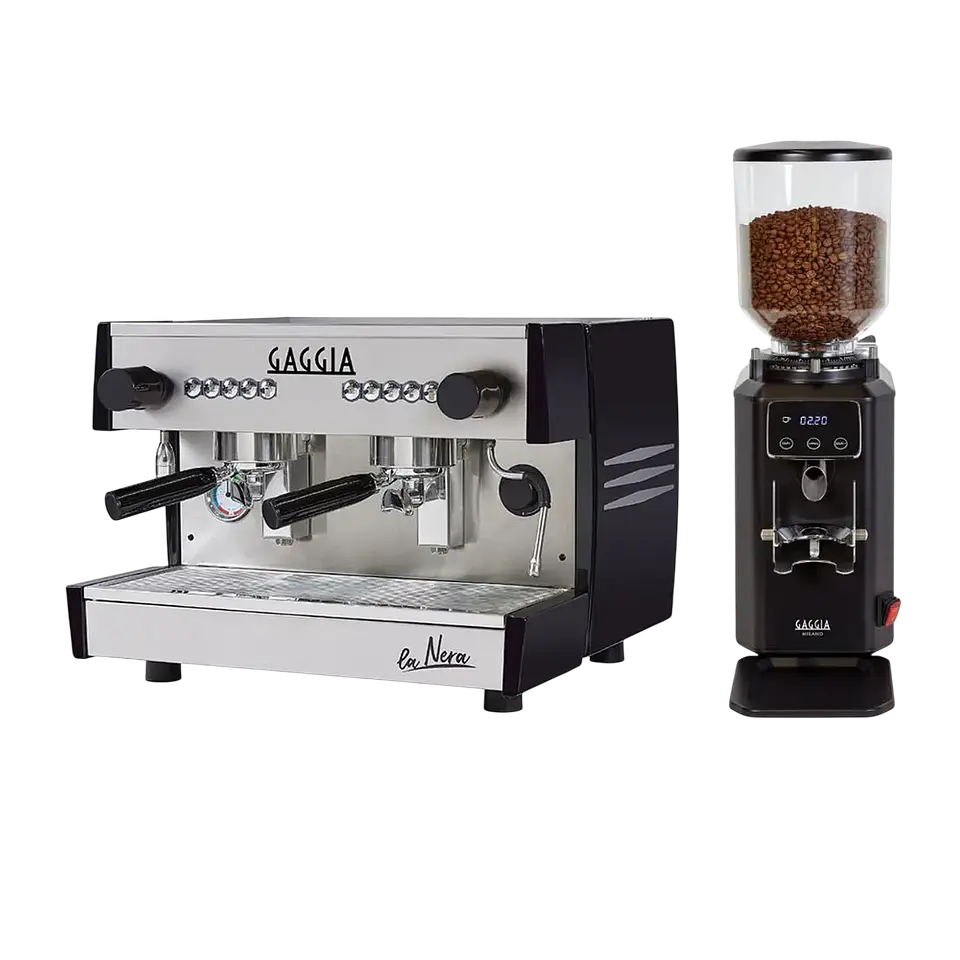 Pack Gaggia La Nera 2G + Molino G4 1